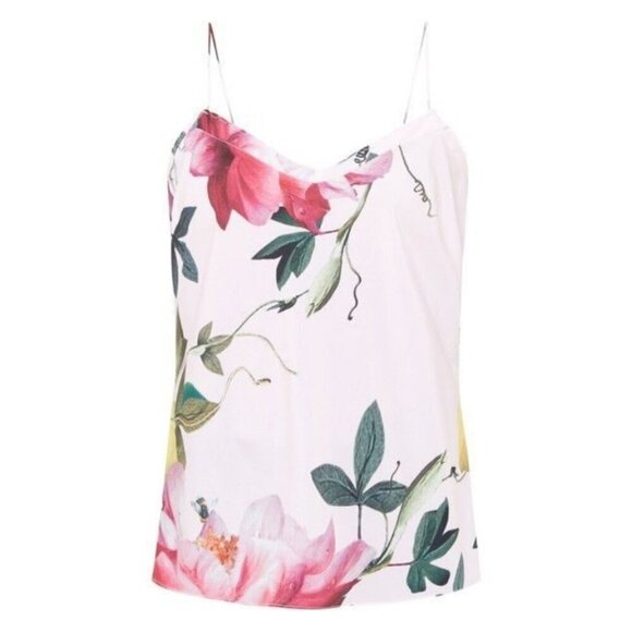 💕TED BAKER💕 Riia Citrus Bloom Cami Top ~ Abstract Floral Print Medium M NWT - Picture 6 of 15